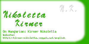 nikoletta kirner business card